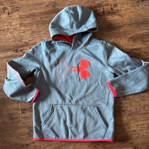 Under Armour Kids Hoodie in Gray with Red Logo
